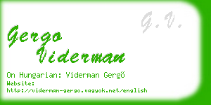 gergo viderman business card